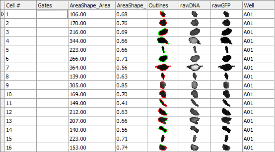 图27.2  Data Grid with Well Column (有细胞孔列的数据网格)